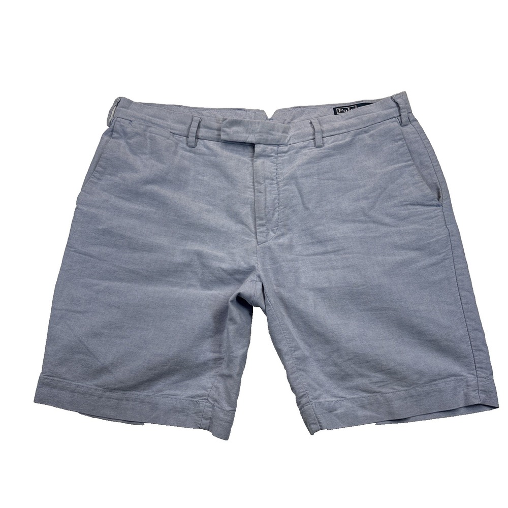 Polo Ralph Lauren Chino Shorts Sz 36 Blue Chambray Preppy Ivy Style